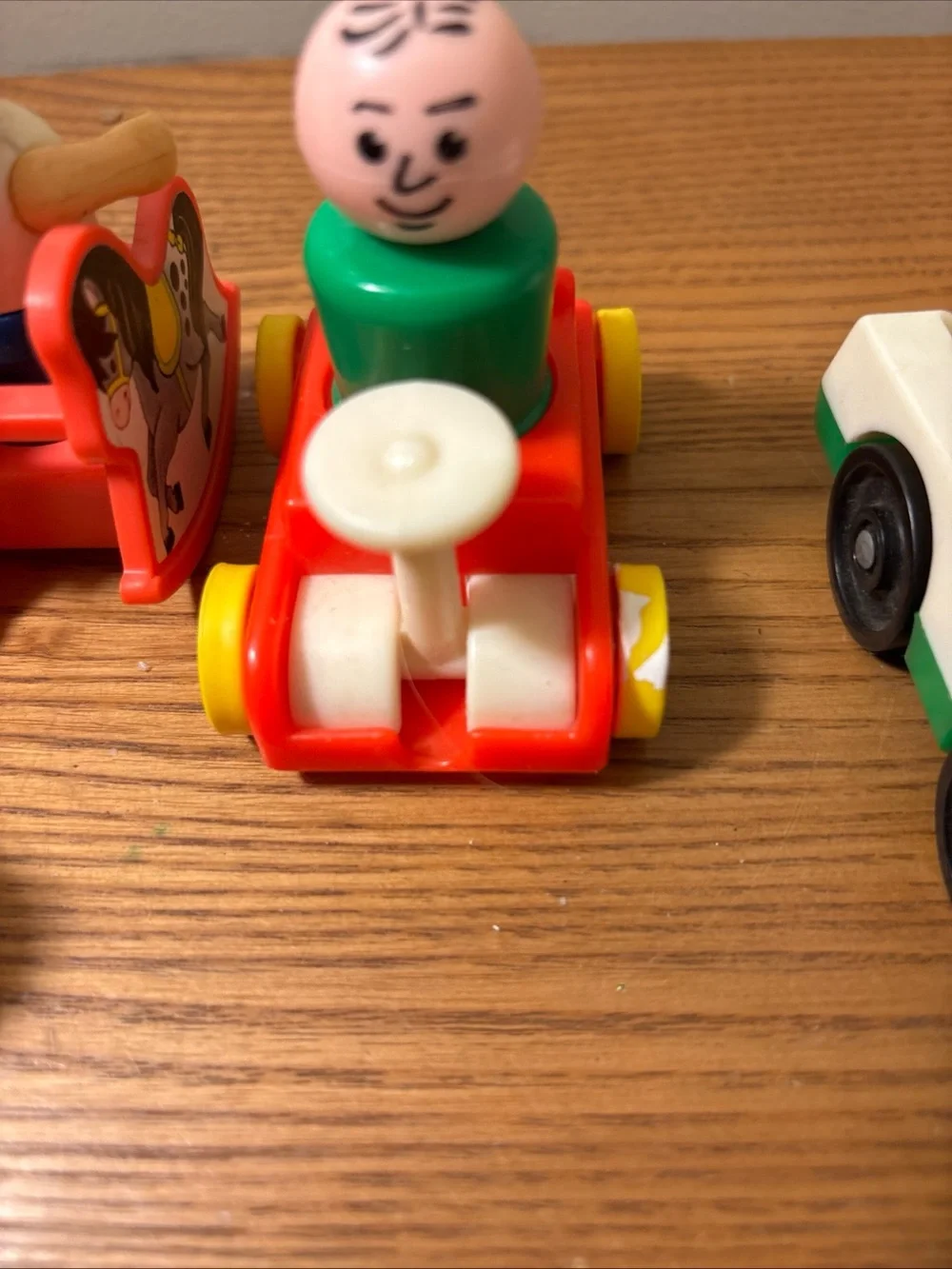 Fisher-Price Little People White and Blue Ride-On Car Toy